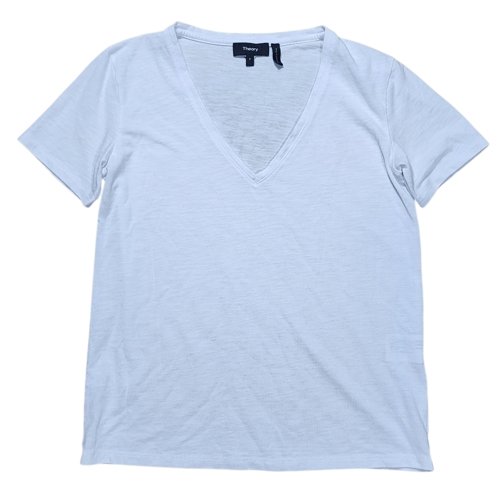 Theory Easy V-Neck Short Sleeve Tshirt Size P/S (Petite) Small
